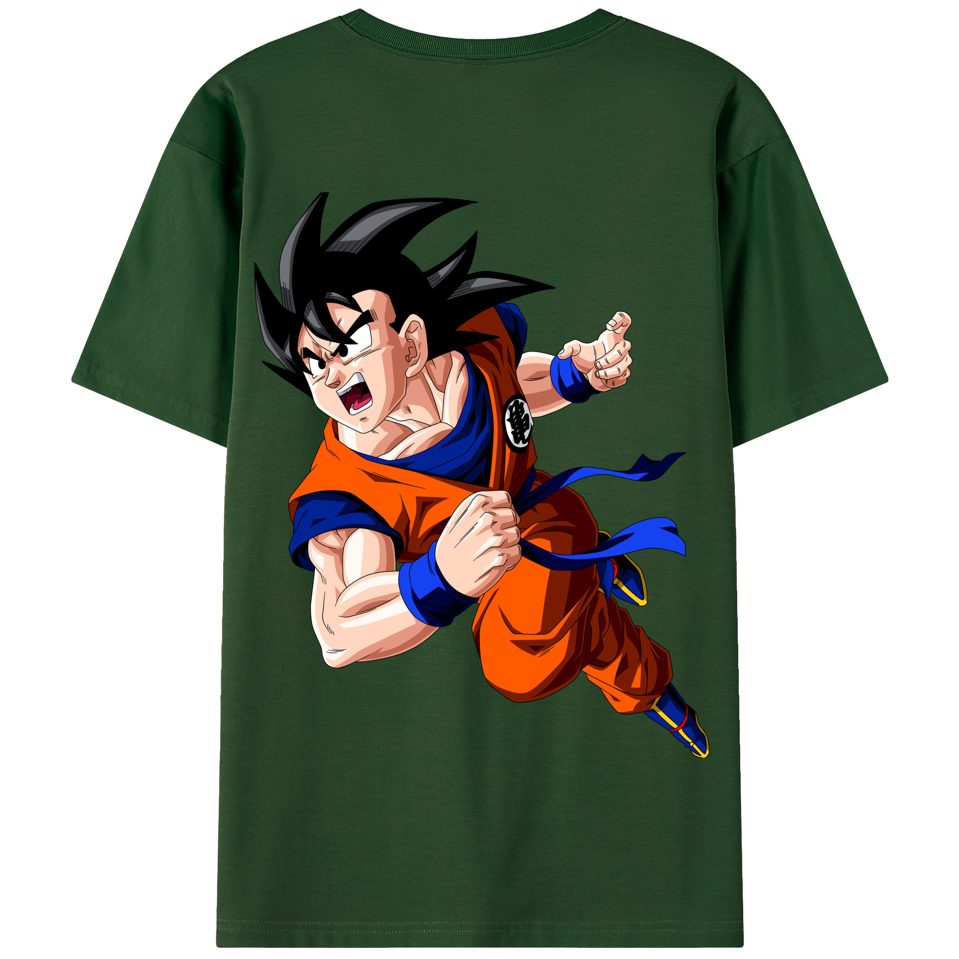 （画像用） ドラゴンボール 孫悟空（そん ごくう）Son Goku カカロット DRAGON BALL Kakarotto 綿100％半袖Tシャツ（背面プリント）